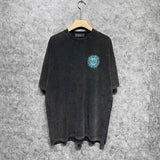 Amiri washed t-shirt colorful sun printing short sleeves