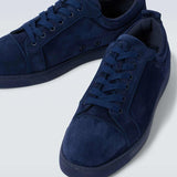 Louboutin-style red bottom shoes red bottom shoes cl suede leather low-top luxury brand sneakers fashion genuine leather dark blue casual shoes