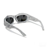 Trendy punk glasses y2k dark glue