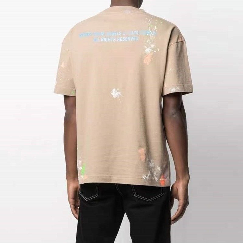 Palm Angels T Shirts Angel Color Printed Short Sleeve T-shirt Male Half Sleeve