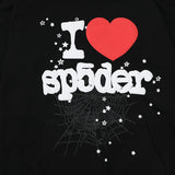 Sp5der Hoodie & Sweatpants 2 Piece Set Cobweb Puff Print Pure Cotton