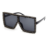 Trendy punk glasses square frame