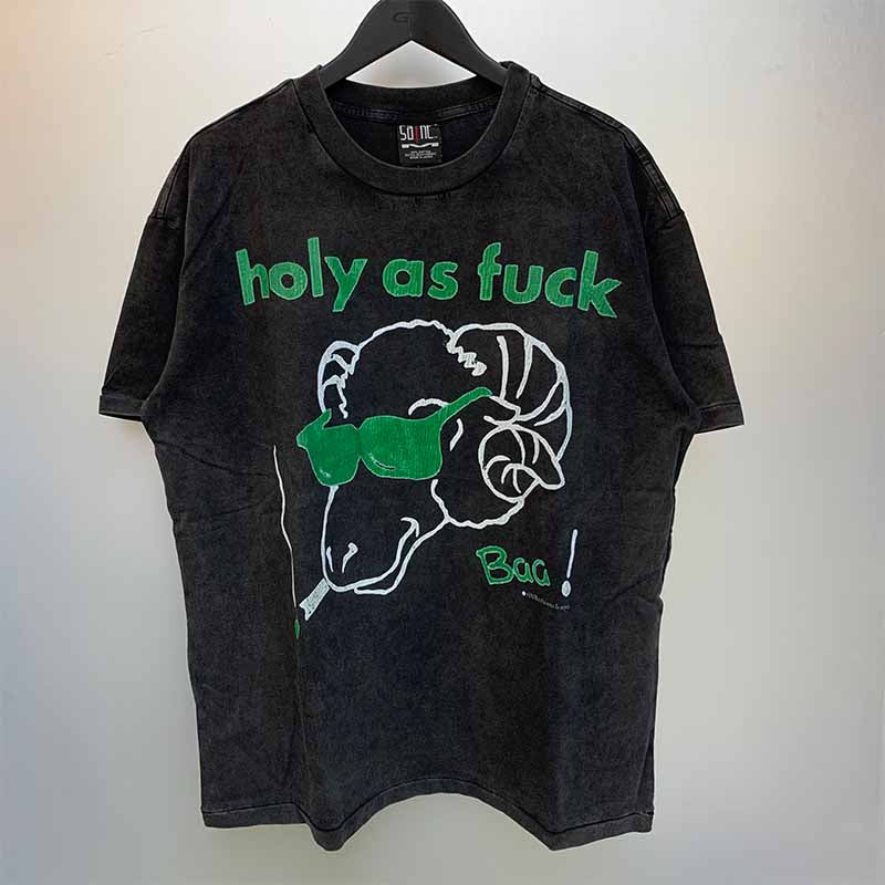 SAINT MICHAEL Vintage T Shirt Direct Spray Washing Water Old Short Sleeve