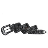 Hip-hop punk rhinestone belt unisex dark style