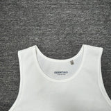 Fog Essentials T Shirts Spring Summer FOG Double Line Letter Crew Neck Vest