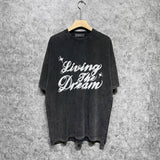 Amiri washed t-shirt - cloud letter short sleeve