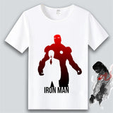 Marvel T Shirt Anime Clothes Captain America Iron Man Short Sleeve T-shirt