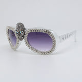 Trendy punk glasses retro diamond