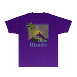 Rhude T Shirts Printed Trendy Pure Cotton
