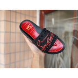 Louboutin-style red bottom shoes wind clmen's slippers red bottom non-slipabrasion resistant breathable fashiontrendy men's shoes hot style