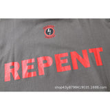 Marilyn Manson T Shirt Lightning Distressed T-shirt Men and Women Short Sleeve Loose