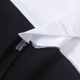Marcelo Burlon T Shirt Black and White Stitching Wings Pattern for Men and Women