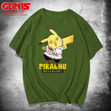 Men and Women Pokemon Pikachu T Shirt Pikachu Joint Name Short Sleeve T-shirt