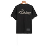 We11 Done T Shirts Logo Letter Offset T-shirt Solid Color Loose Men and Women
