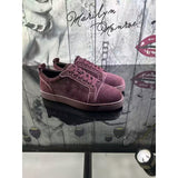 Louboutin-style red bottom shoes european station cl rivet shoes casual sneakers sneakers fashioneasiest for match loafers genuine leather shoes