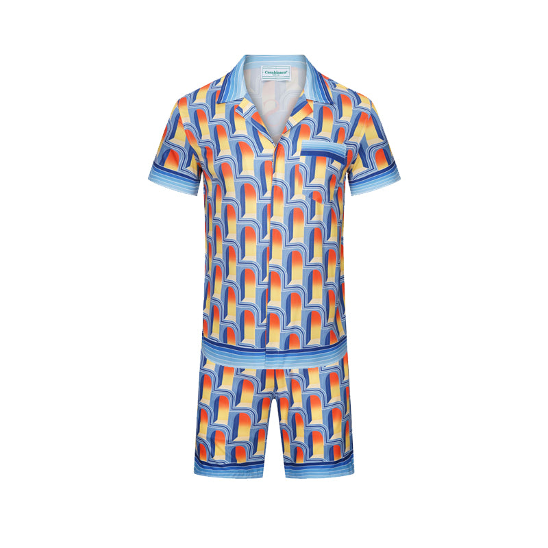 Casablanca Shirts And Shorts 2 Pieces Set Summer Loose