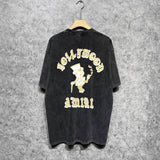 Amiri washed t-shirt dice man printing short sleeves