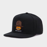Trendy flat brimmed hat cartoon cat sun and wind protection