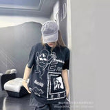 ERD T Shirts Summer Comic Print Short Sleeve
