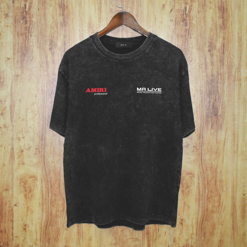 Amiri Washed Distressed T Shirt Printed Trendy Pure Cotton