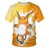 Men and Women Pokemon Pikachu T Shirt Anime Elf Baby 3D Digital Printing