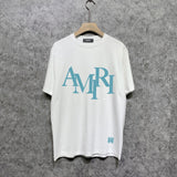 Amiri t shirts letter foam printing short sleeves