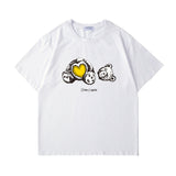 Palm Angels T Shirts Palm Angels Love Teddy Bear Printed Short Sleeve T-shirt