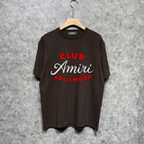 Amiri t shirts hollywood club printing short sleeve
