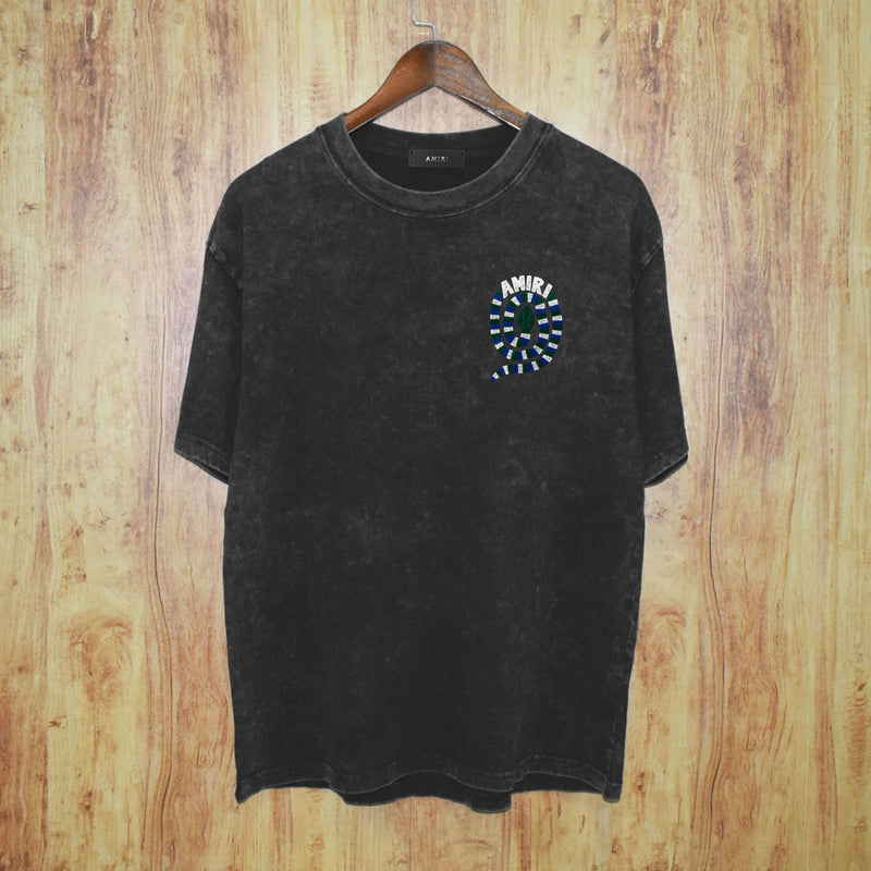Amiri Washed Distressed T Shirt Printed Trendy Pure Cotton