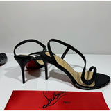 Louboutin-style red bottom shoes exportcl red bottom high heels socialite style elegant one-strap sandals socialite elegantsexy snake-shaped open-toe women's shoes