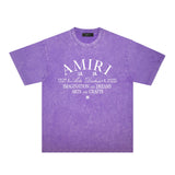 Amiri Washed Distressed T Shirt Printed Trendy Pure Cotton