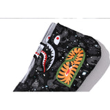 Shark Print Jacket Shark Head Luminous Starry Sky Double Hood Sweater Men And Women Zipper Fleece Padded Coat