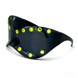 Trendy punk glasses metal rivets