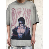 Mens Vintage T-Shirts VINTAGE Old Printed Crew Neck Short Sleeve T-Shirt