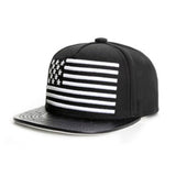 Trendy flat brimmed hat usa american flag unisex spring and autumn