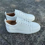 Louboutin-style red bottom shoes exportacl red bottom shoes rivets men's toe nails clcouple women's shoes rhinestone casualtrendy sneakers