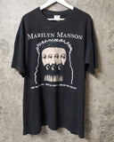 Marilyn Manson T Shirt Heavy Vintage Stacked Short Sleeve T-shirt Oversize
