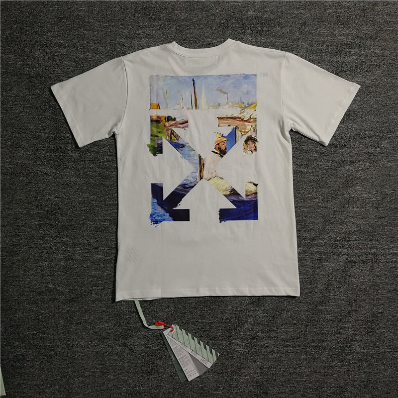 Caravaggio T-Shirts Ow Oil Painting Cotton T-shirt round Neck Short Sleeve