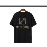 We11 Done T Shirts Reflective Summer Loose Couple Cotton