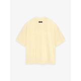 Fog Essentials T Shirts Spring Summer FGO Double Line Flocking Letter V-Neck Short Sleeve
