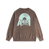 Amiri Distressed Sweatshirt Printed Trendy Pure Cotton