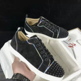 Louboutin-style red bottom shoes cl red bottom shoes european station export men's shoes rivet sneakers trendyflats breathable willow couple style