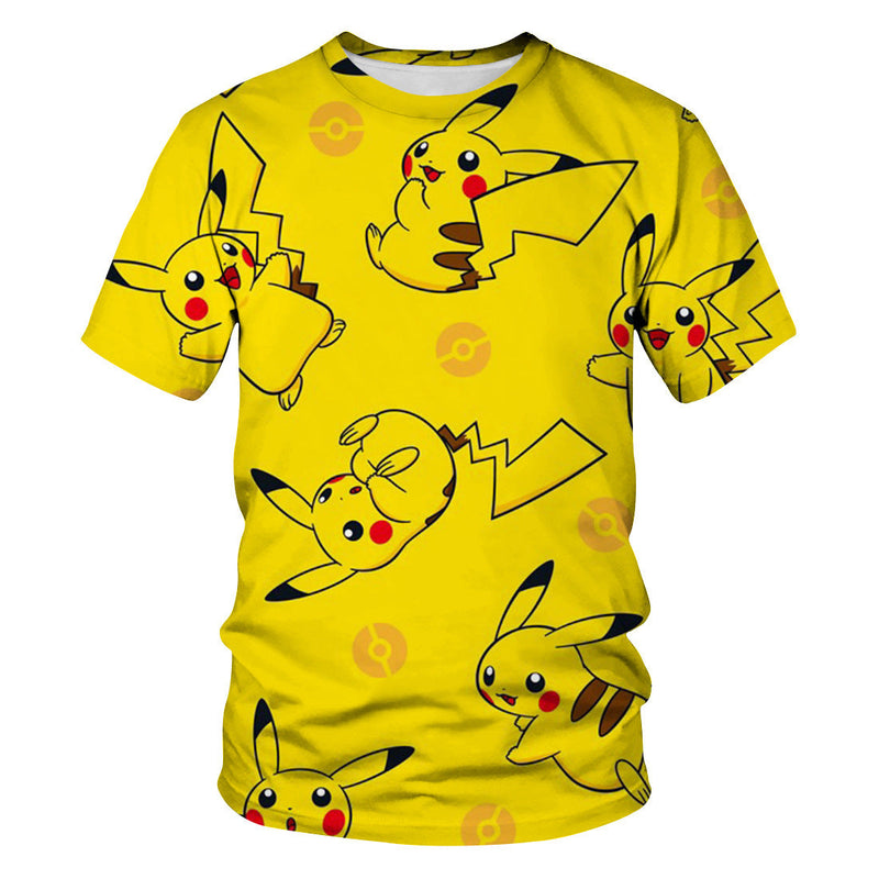 Men and Women Pokemon Pikachu T Shirt 3D Personalized Printing Fashion
