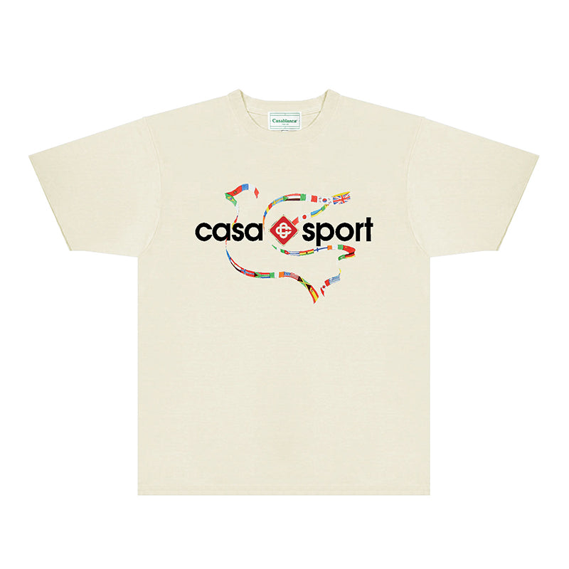 Casablanca T Shirts Fashion Print Street