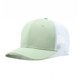 Trendy flat brimmed hat summer mesh breathable
