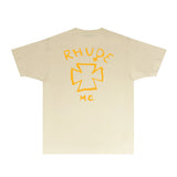Rhude T Shirts Printed Trendy Pure Cotton