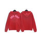 Sp5der Hoodie Cobweb Puff Print Pure Cotton