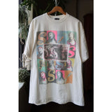 Men Vintage T-Shirts Vintage Washed Old Graffiti Loose Crew Neck Short Sleeves