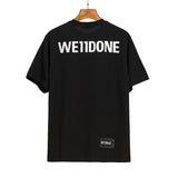 We11 Done T Shirts Graffiti Letters Badge Printed Oversize Loose Men and Women Same Style