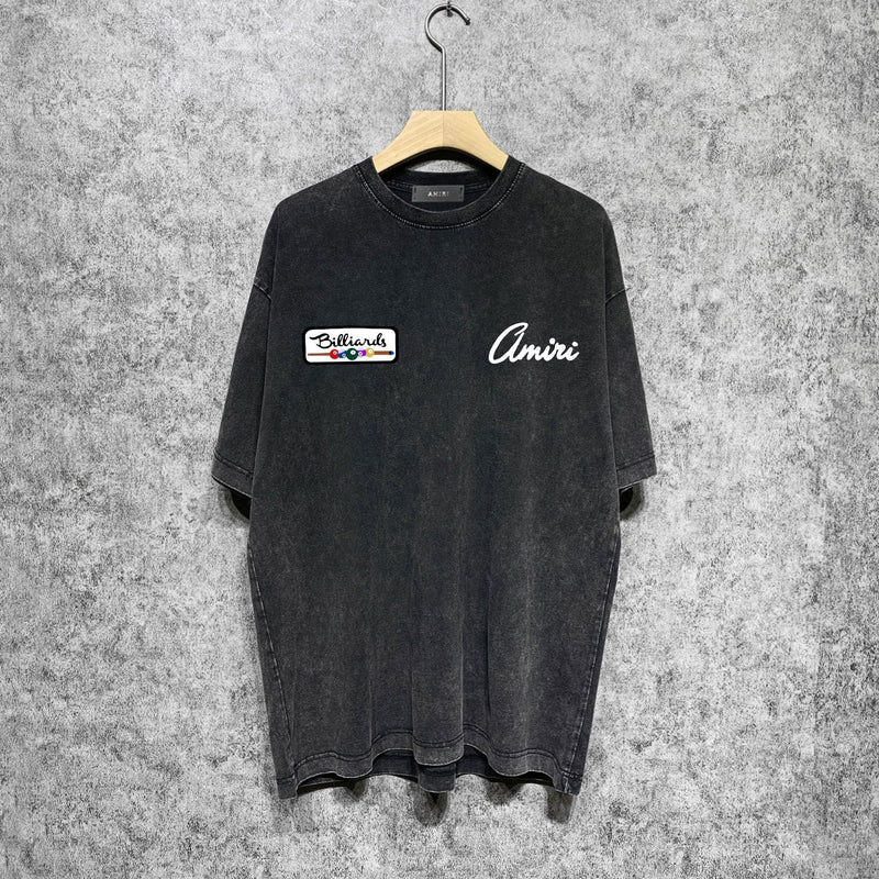 Amiri washed t-shirt billiards sketch short sleeve
